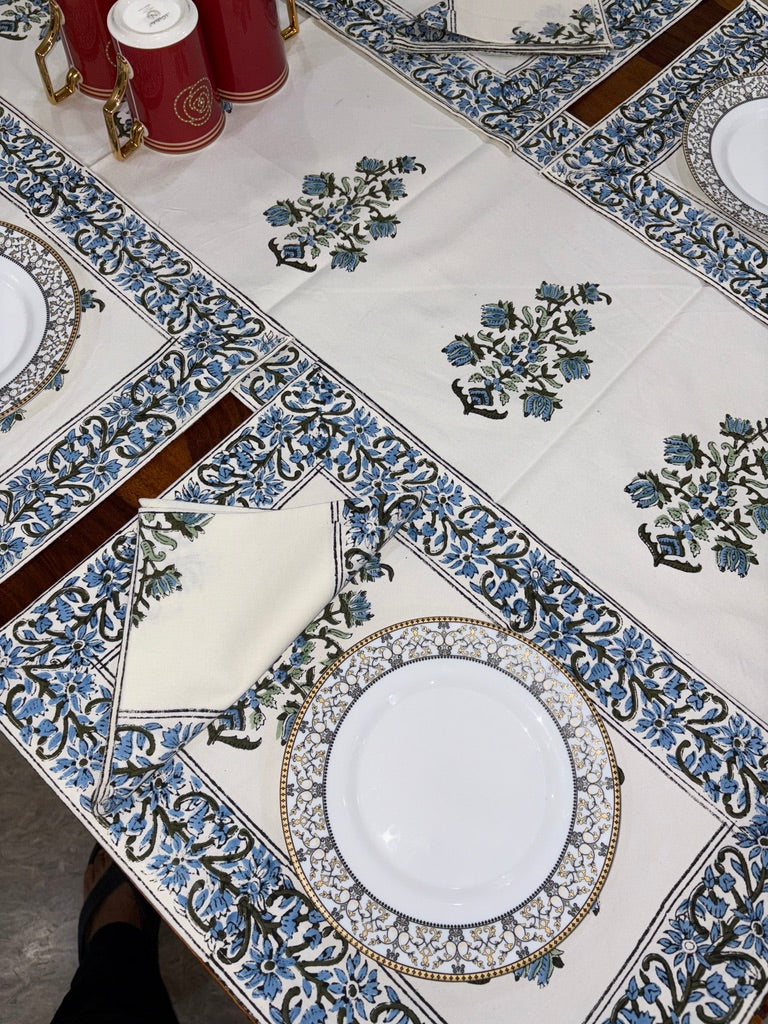 Patterned Blue with Floral (S14)