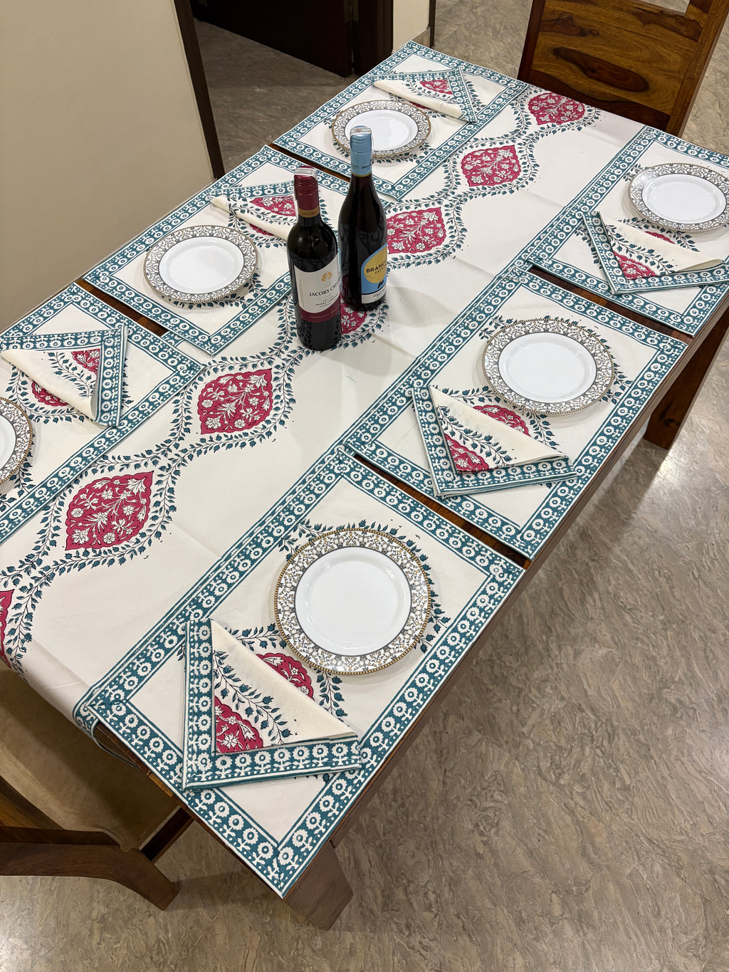 Green and Maroon Floral (S16)