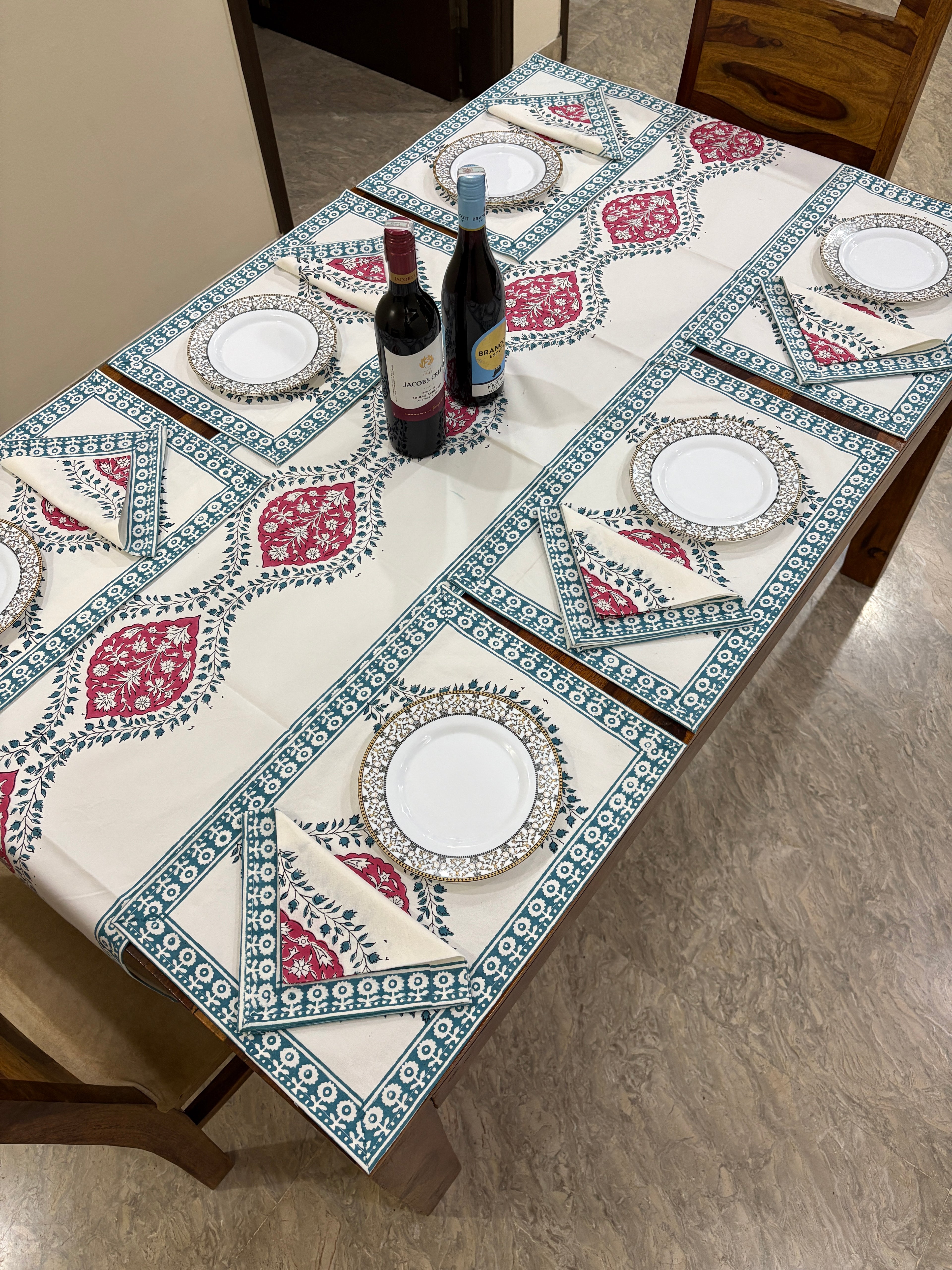 Green and Maroon Floral (S16)