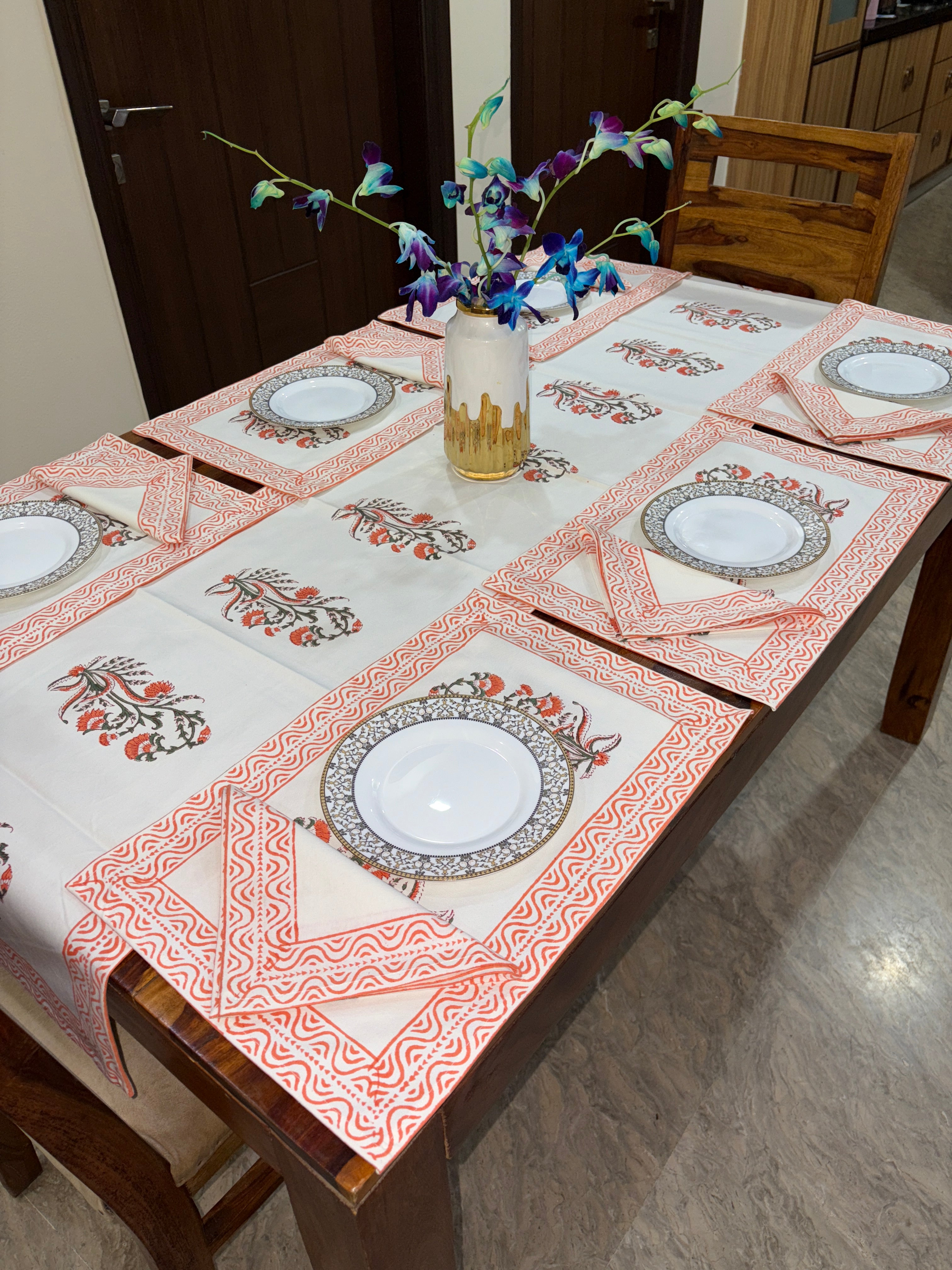 Light orange with florals (S3)