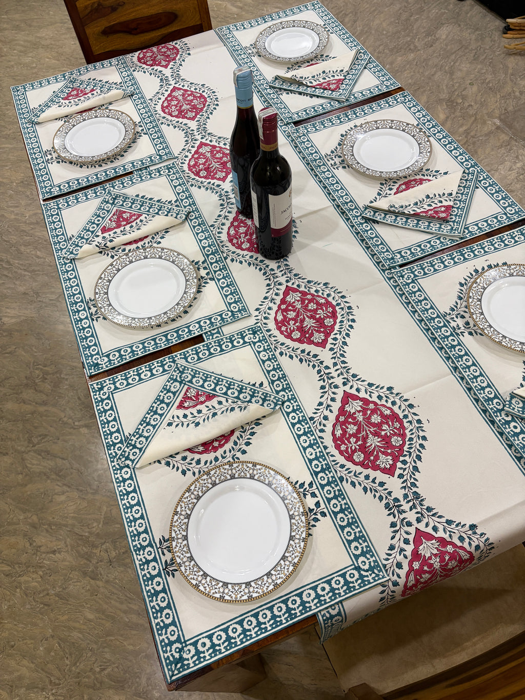 Green and Maroon Floral (S16)