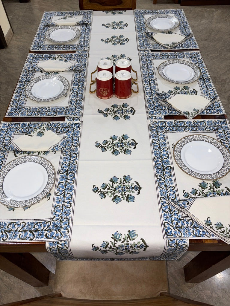 Patterned Blue with Floral (S14)