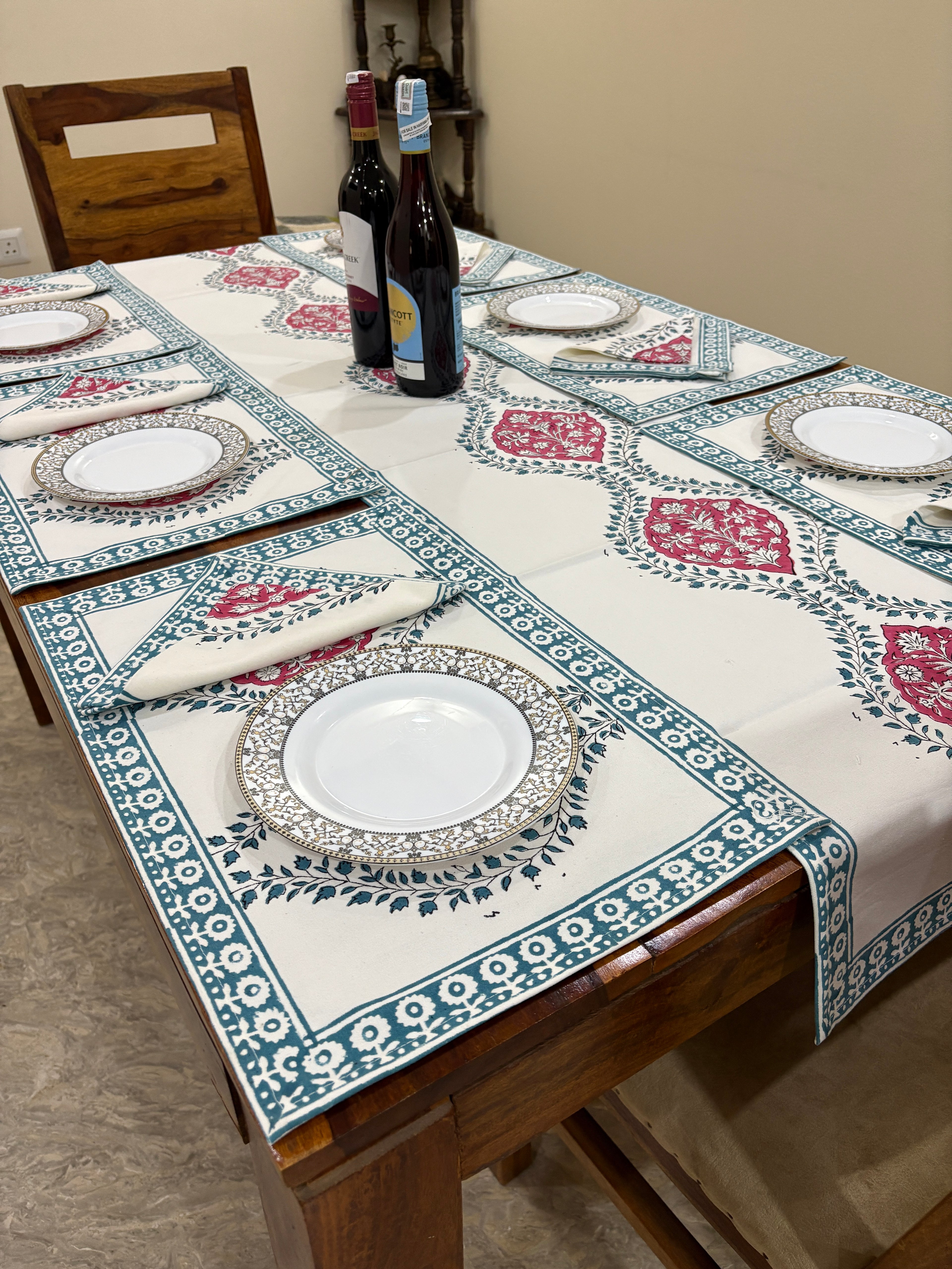 Green and Maroon Floral (S16)