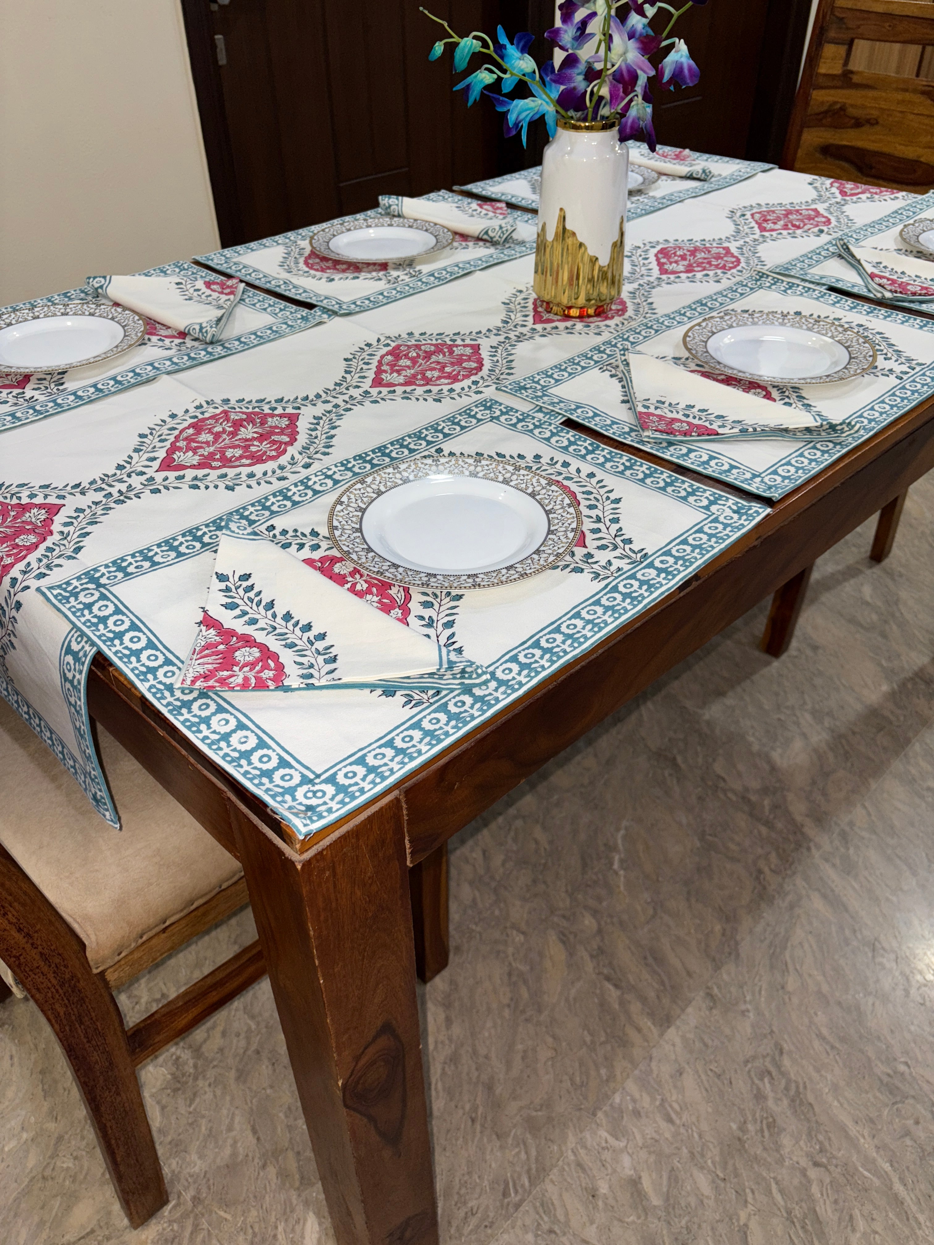 Blue and Maroon Florals (S6)