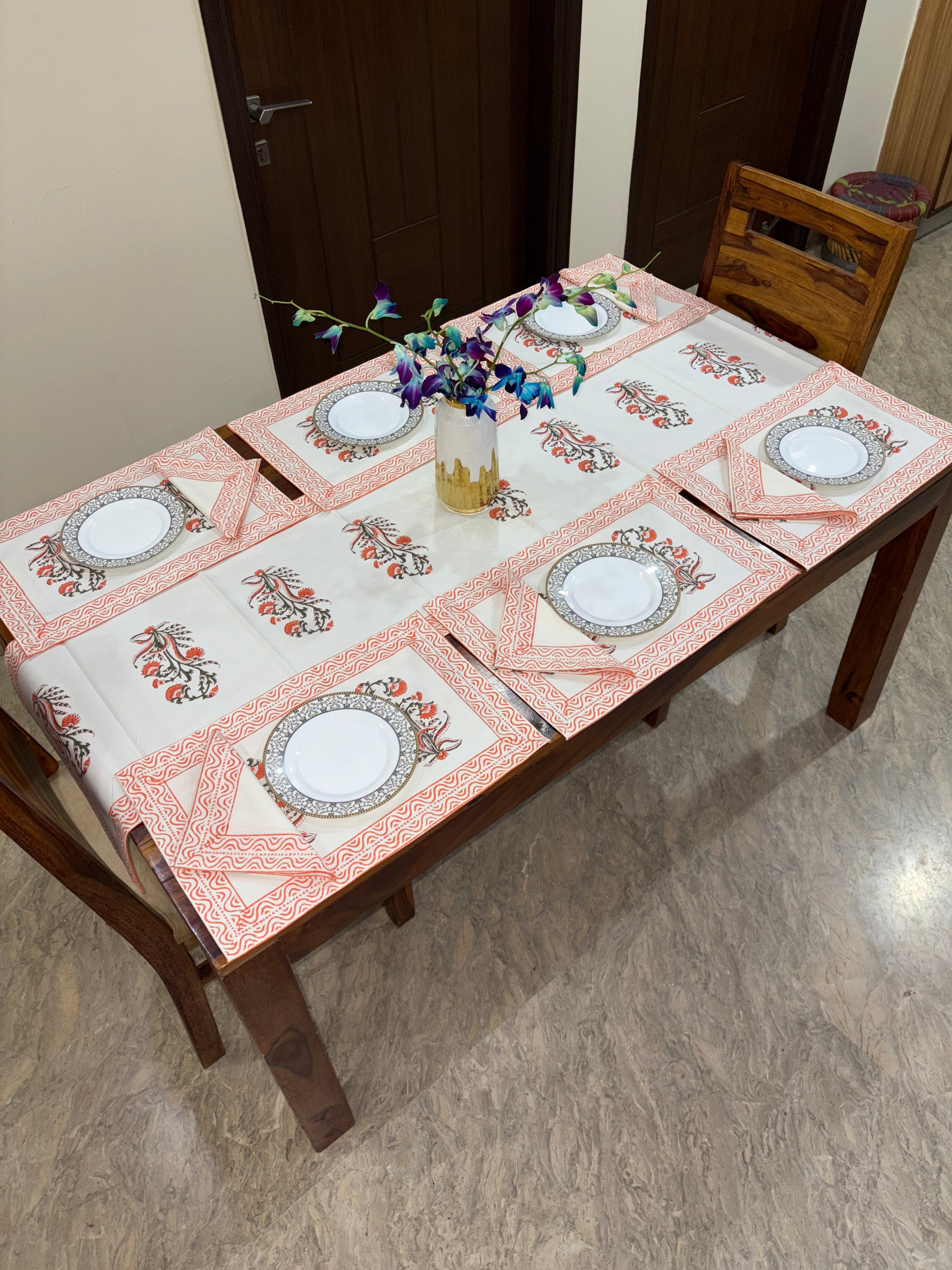 Light orange with florals (S3)