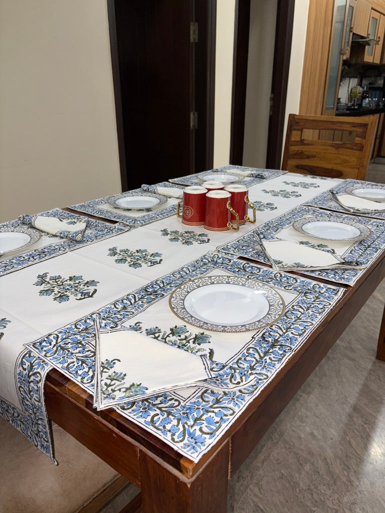 Patterned Blue with Floral (S14)