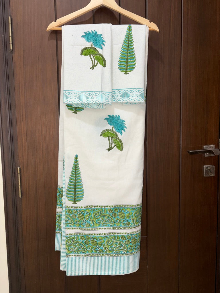 2 টা বালিচ কভাৰৰ সৈতে মাল্টিপেটাৰ্ণ ডাবল বেডশ্বীট 108x108 (B18)