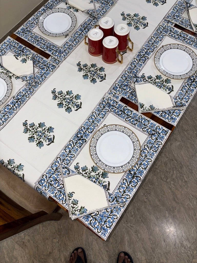 Patterned Blue with Floral (S14)