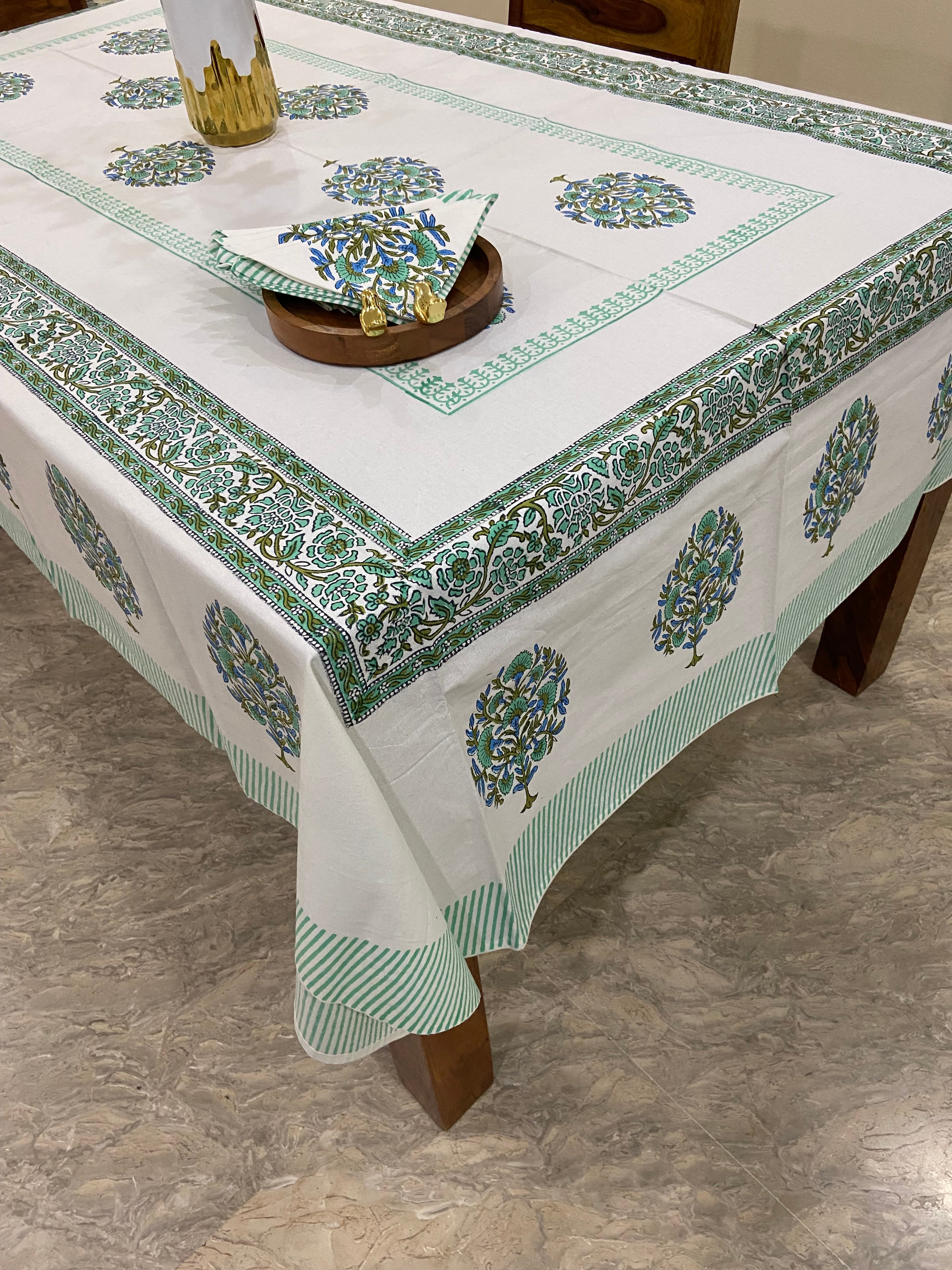 Green and blue floral patterns (S25)