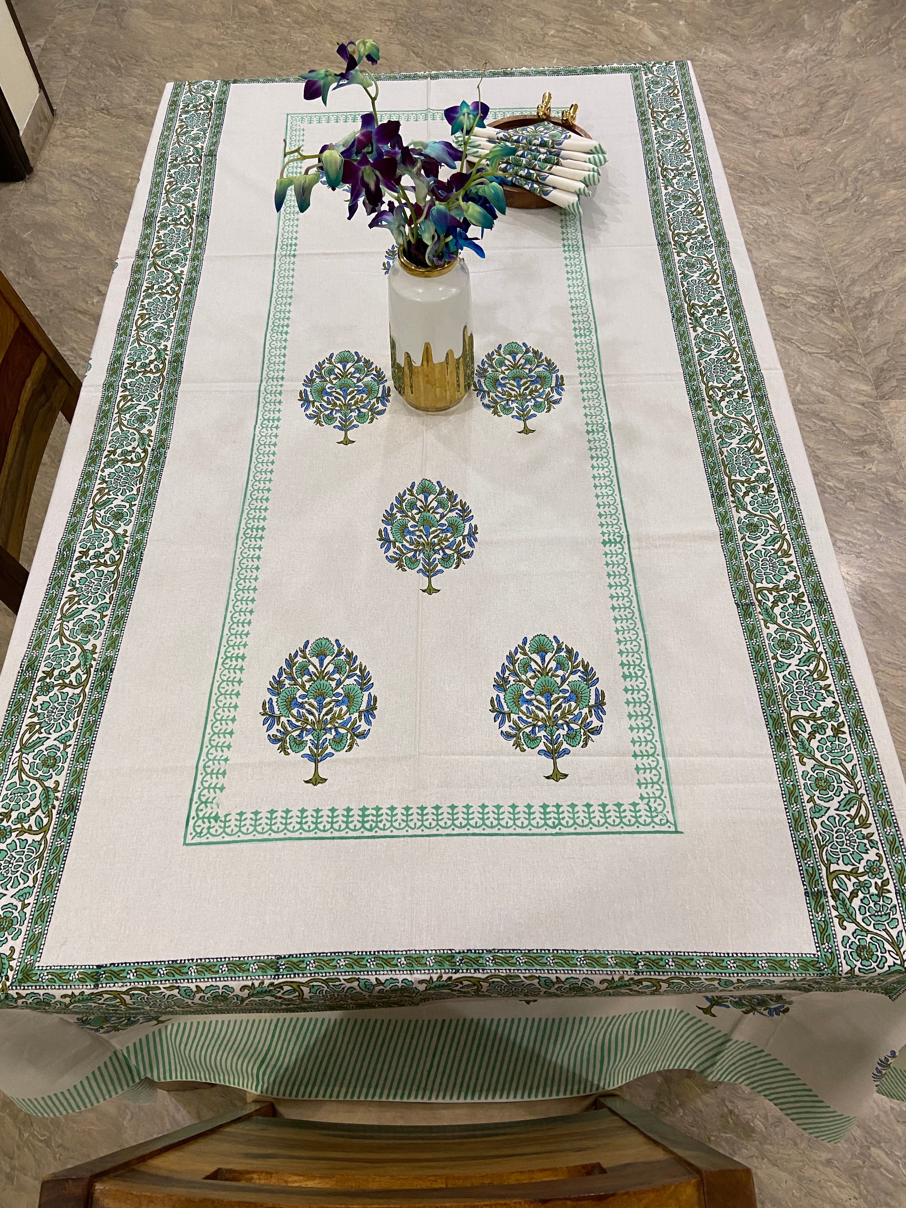 Green and blue floral patterns (S25)