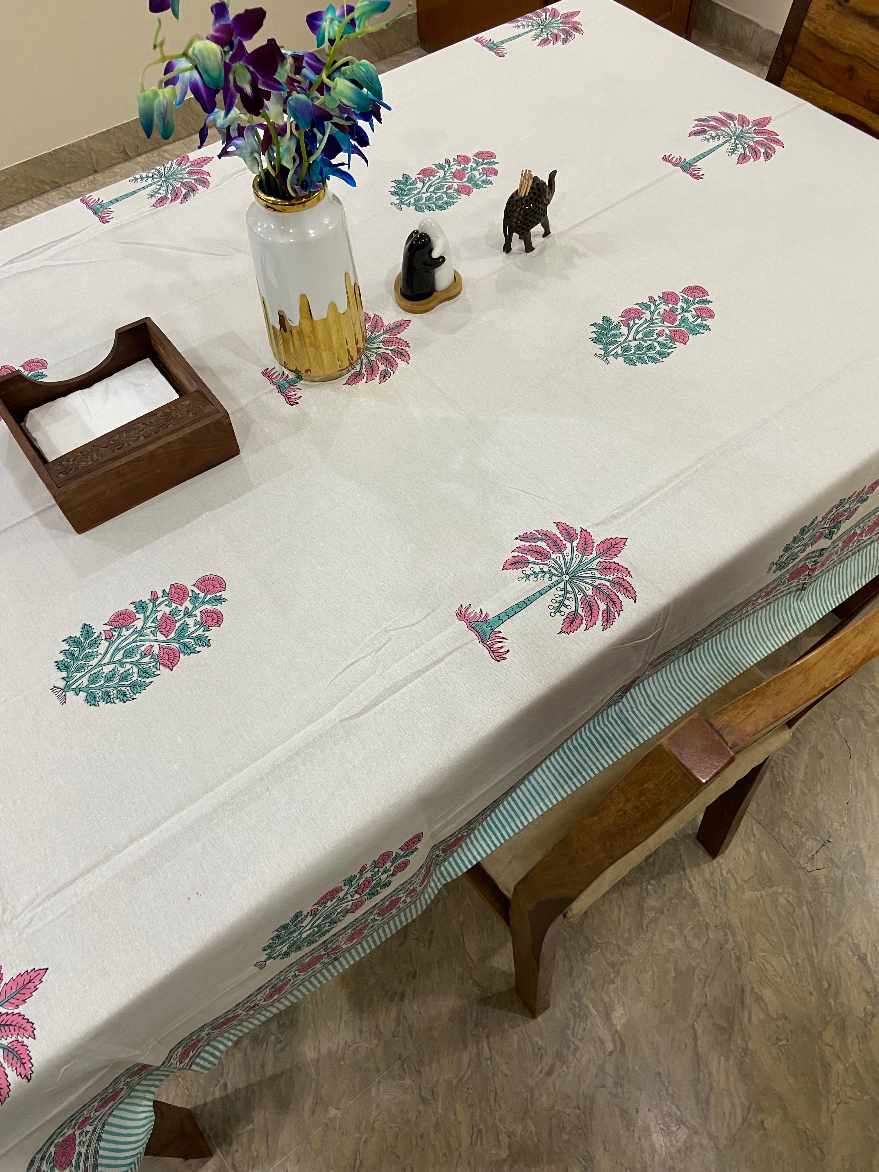 Red, white and green florals (S33)