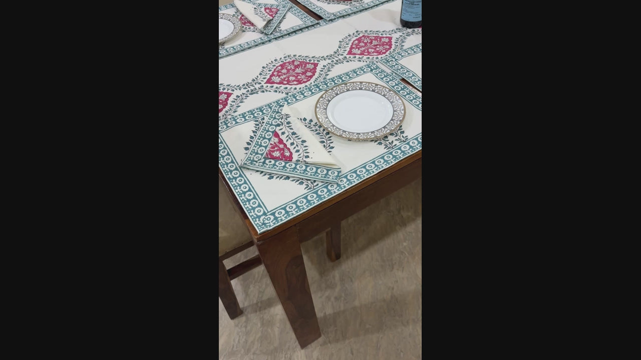 Green and Maroon Floral (S16)