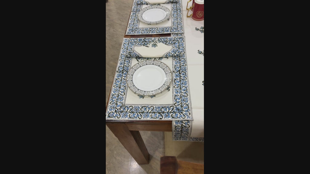 Patterned Blue with Floral (S14)